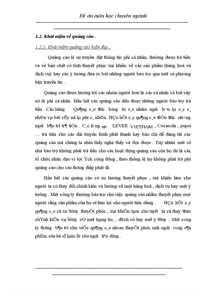 image for page Nghiên cứu hoặt động quảng cáo của công ty liên doanh LEVER Việt Nam đối với sản phẩm bột giặt OMO trên thị trường miền bắc