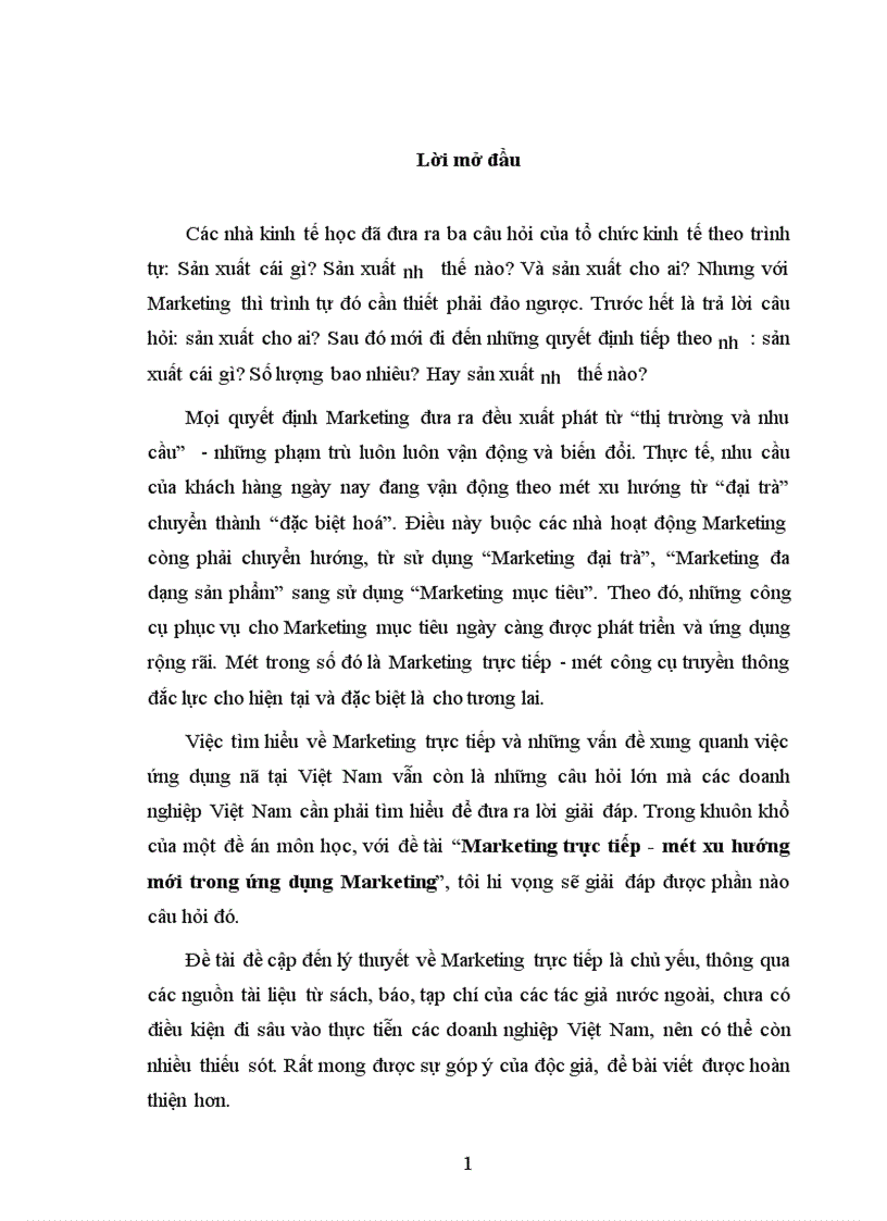 image for page Marketing trực tiếp một xu hướng mới trong ứng dụng Marketing 1