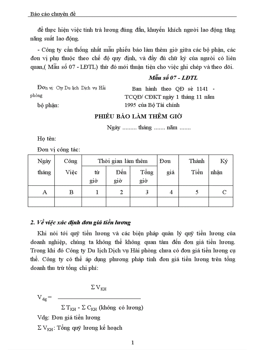 image for page Tổ chức hạch toán lao động tiền lương và các khoản trích theo lương ở Công ty Du lịch Dịch vụ Hải phòng 1