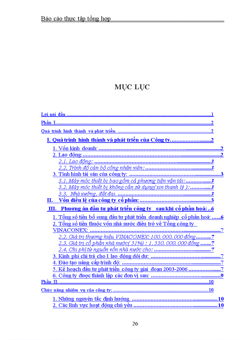 image for page Báo cáo thực tập tổng hợp tại Công ty cổ phần tư vấn xây dựng VINACONEX