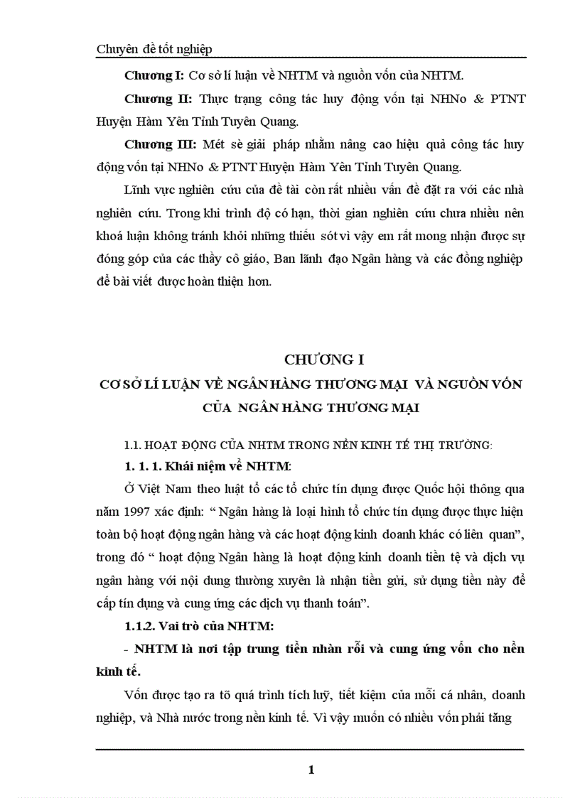 image for page Một số giải pháp nhằm nâng cao hiệu quả công tác huy động vốn tại NHNo PTNT Huyện Hàm Yên Tỉnh Tuyên Quang 1
