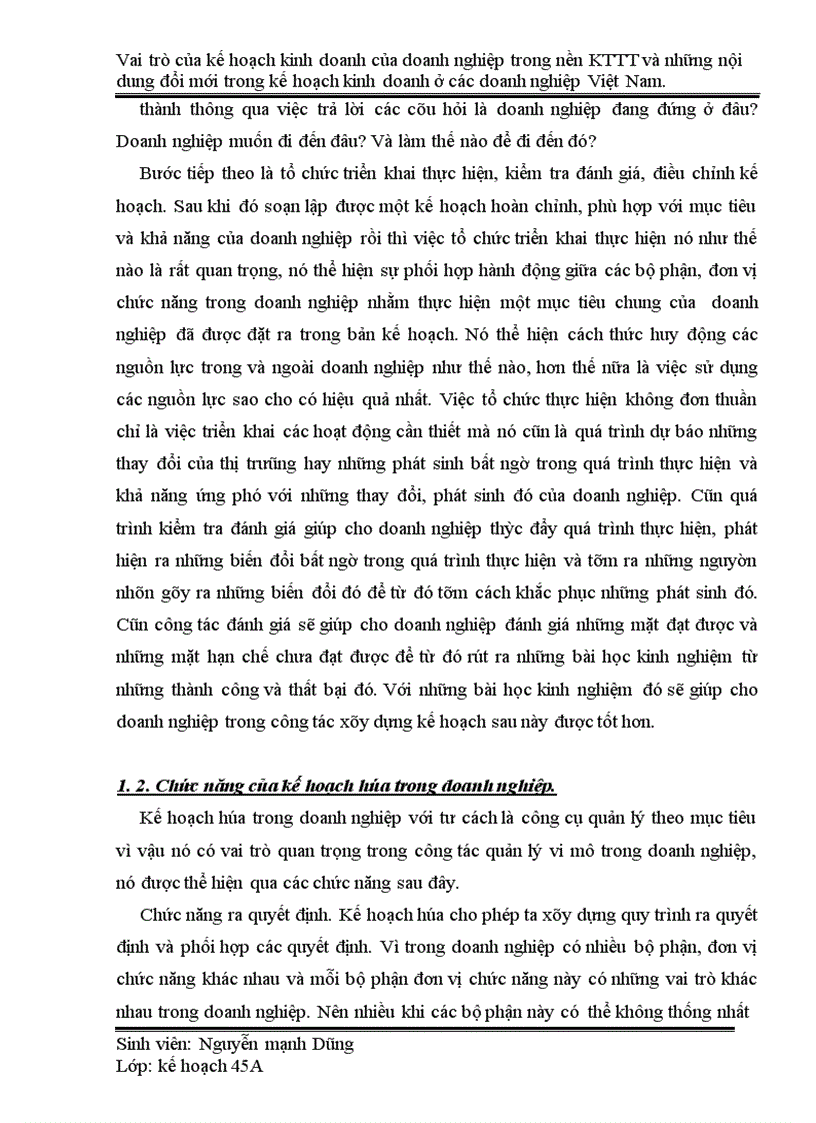 image for page Vai trò của kế hoạch kinh doanh của doanh nghiệp trong nền KTTT và những nội dung đổi mới trong kế hoạch kinh doanh ở các doanh nghiệp Việt Nam 1