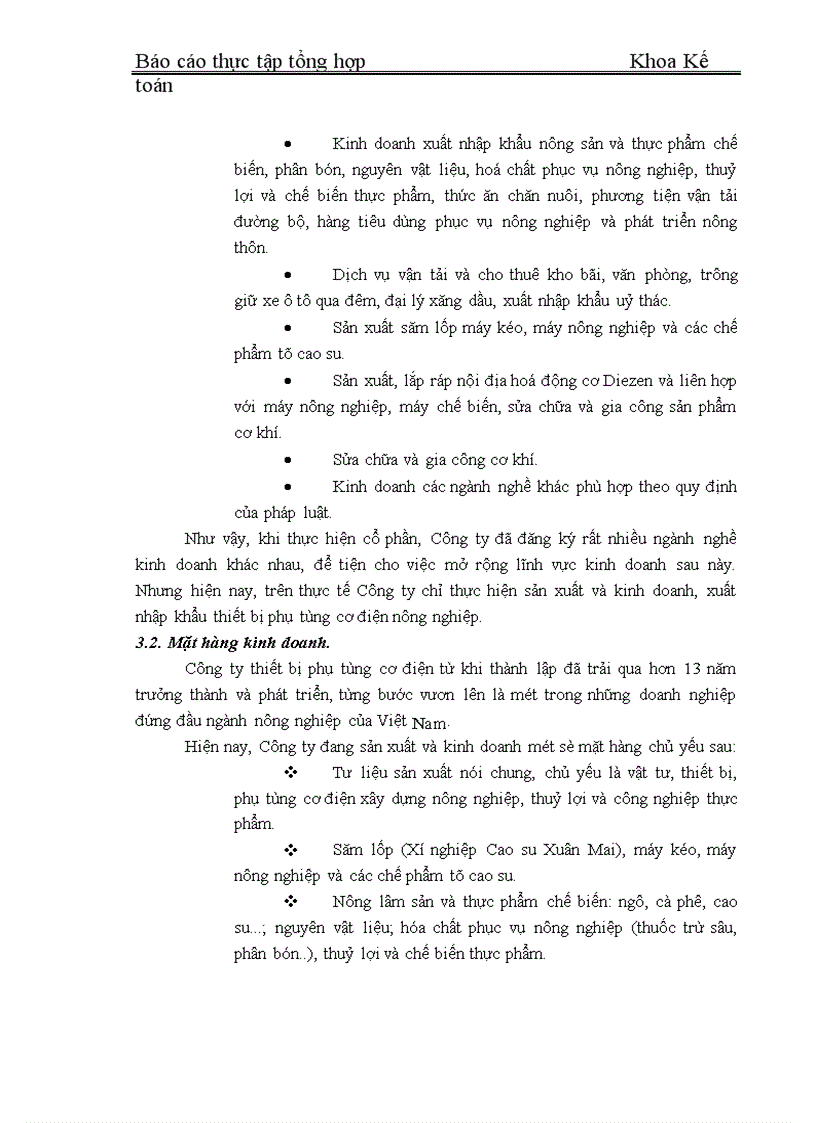 image for page Tổ chức bộ máy kế toán và đánh giá chung về tình hình Công ty cổ phần thiết bị phụ tùng cơ điện