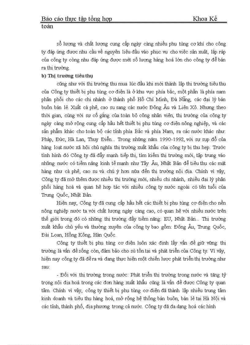 image for page Tổ chức bộ máy kế toán và đánh giá chung về tình hình Công ty cổ phần thiết bị phụ tùng cơ điện