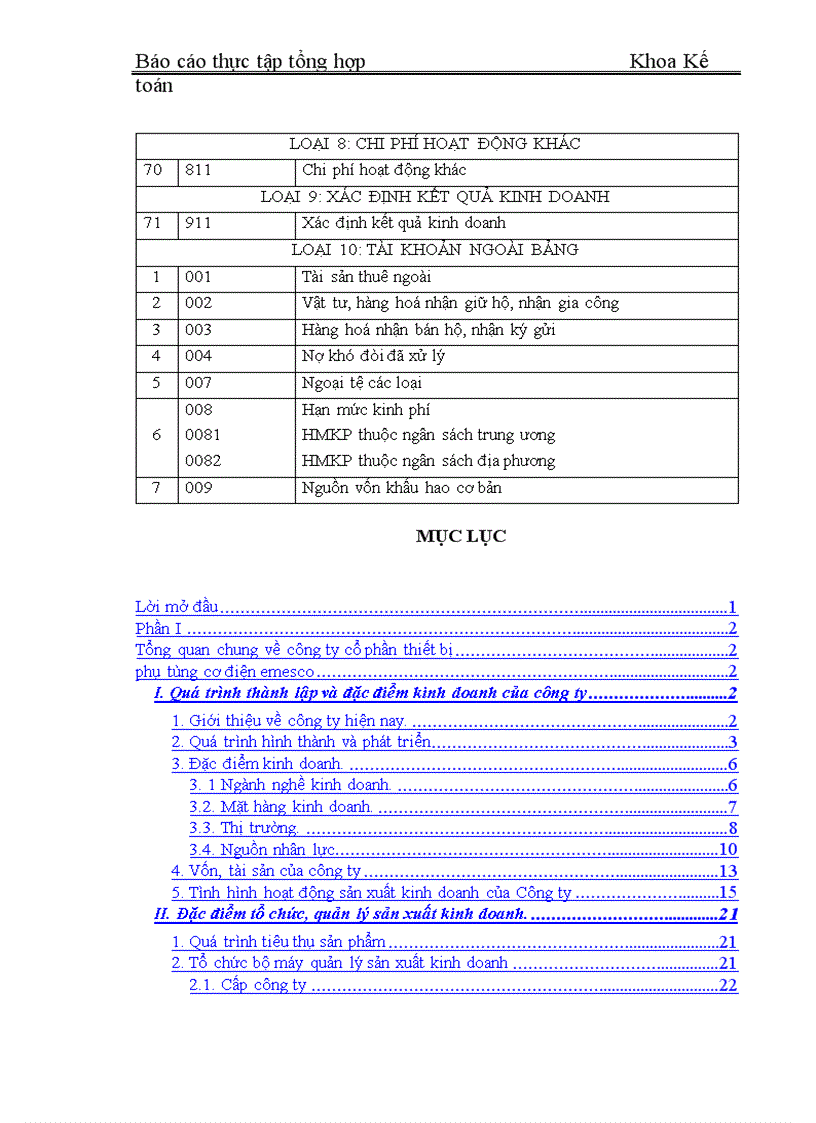 image for page Tổ chức bộ máy kế toán và đánh giá chung về tình hình Công ty cổ phần thiết bị phụ tùng cơ điện