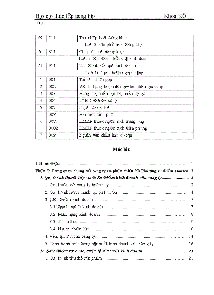 image for page Tổ chức bộ máy kế toán và đánh giá chung về tình hình Công ty cổ phần thiết bị phụ tùng cơ điện