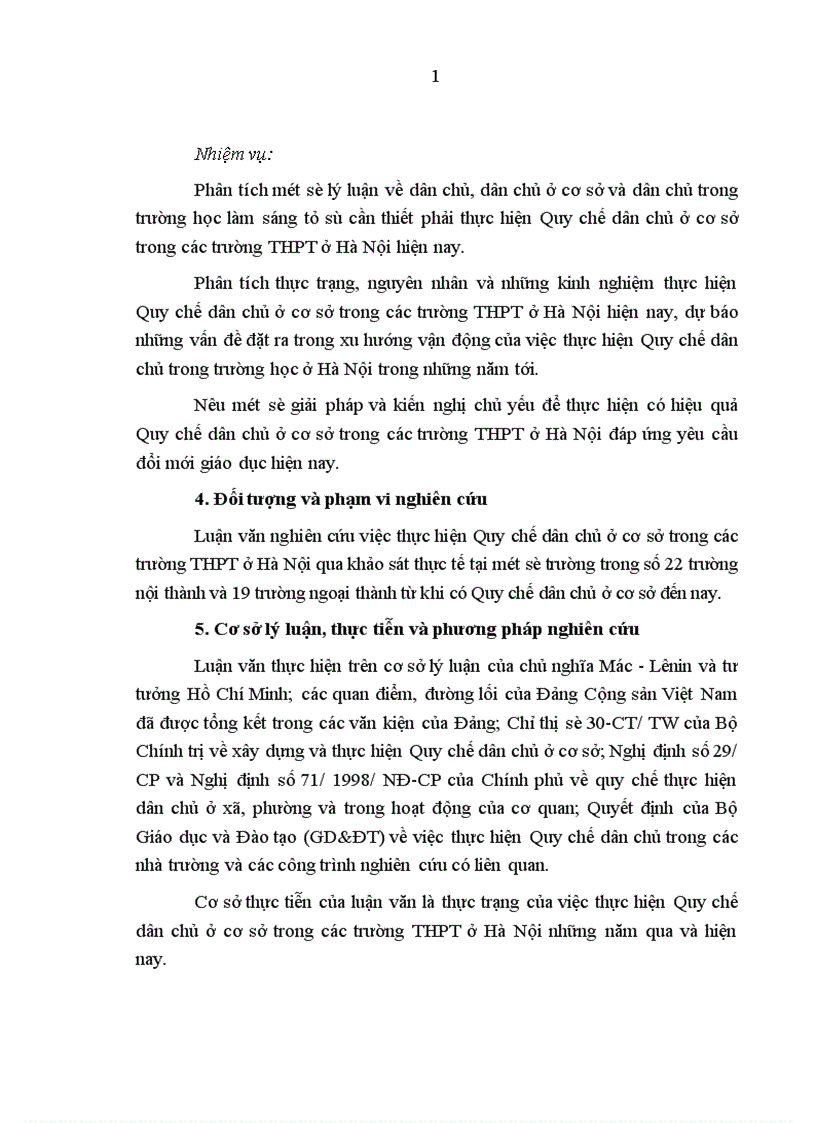 image for page Thực hiện Quy chế dân chủ ở cơ sở trong trường trung học phổ thông trên địa bàn Hà Nội hiện nay Thực trạng và giải pháp