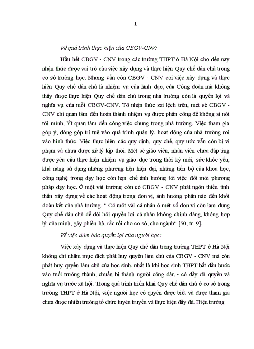 image for page Thực hiện Quy chế dân chủ ở cơ sở trong trường trung học phổ thông trên địa bàn Hà Nội hiện nay Thực trạng và giải pháp