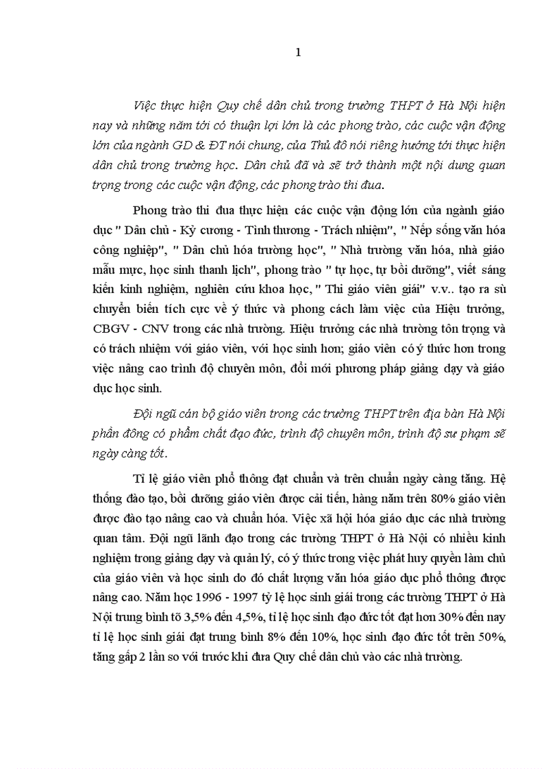 image for page Thực hiện Quy chế dân chủ ở cơ sở trong trường trung học phổ thông trên địa bàn Hà Nội hiện nay Thực trạng và giải pháp