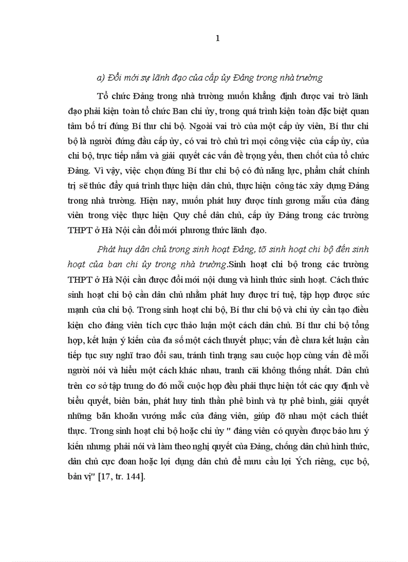 image for page Thực hiện Quy chế dân chủ ở cơ sở trong trường trung học phổ thông trên địa bàn Hà Nội hiện nay Thực trạng và giải pháp