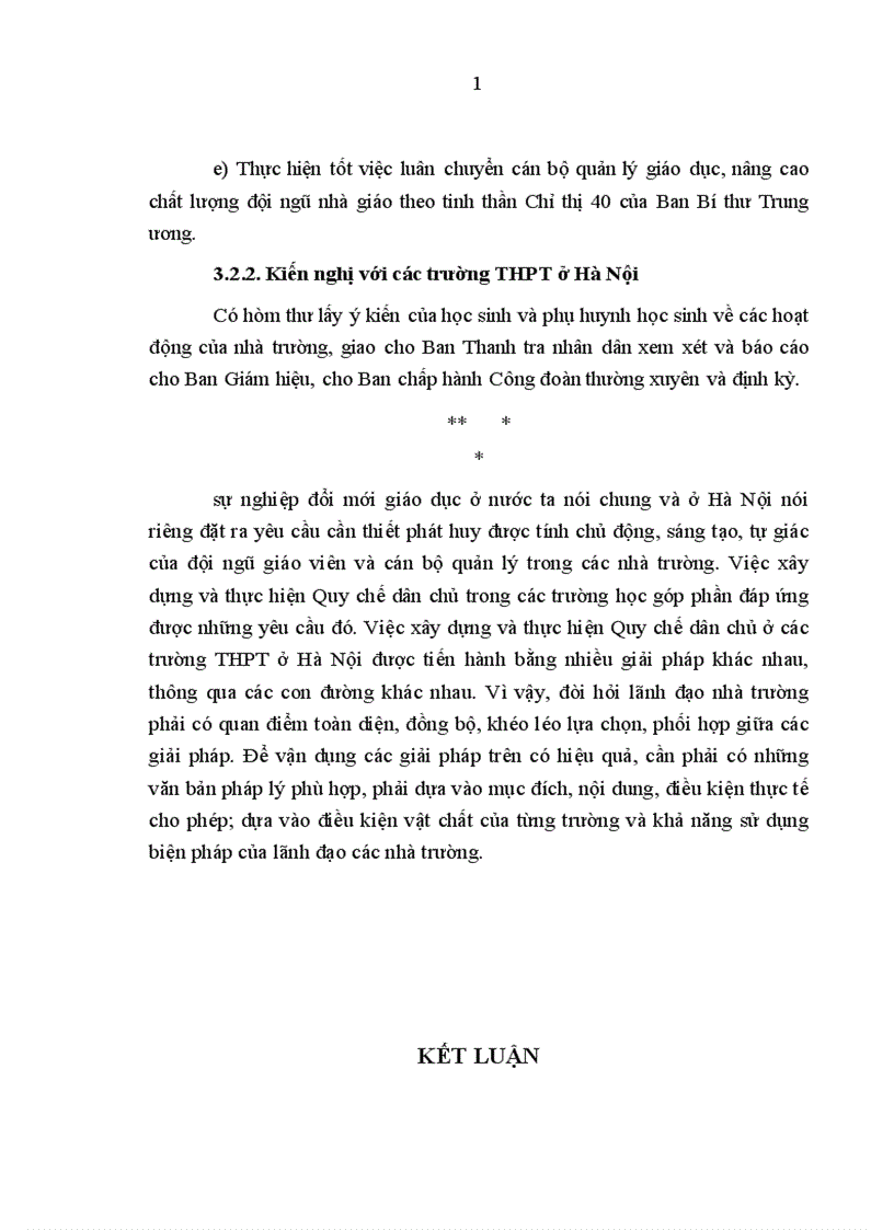 image for page Thực hiện Quy chế dân chủ ở cơ sở trong trường trung học phổ thông trên địa bàn Hà Nội hiện nay Thực trạng và giải pháp