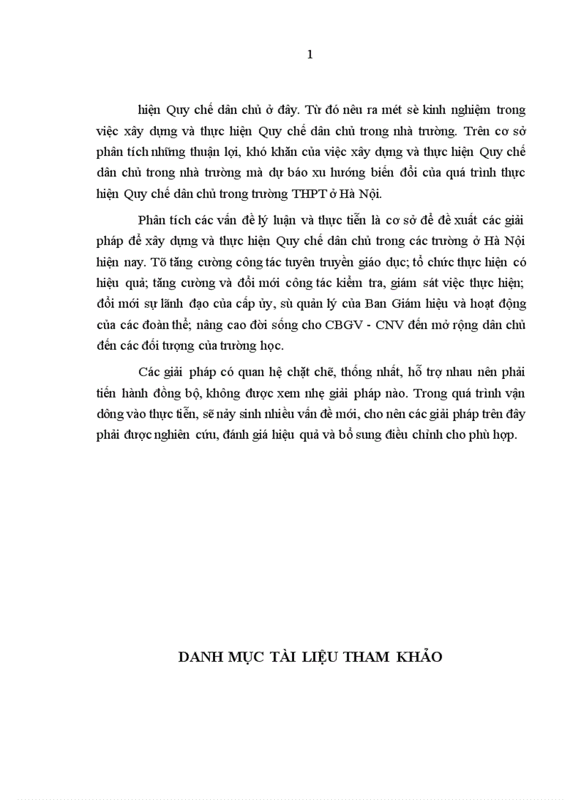image for page Thực hiện Quy chế dân chủ ở cơ sở trong trường trung học phổ thông trên địa bàn Hà Nội hiện nay Thực trạng và giải pháp