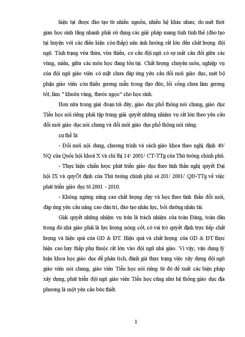image for page Một số biện pháp xây dựng đội ngũ GV Tiểu học huyện Yên Phong tỉnh Bắc Ninh đến năm 2010
