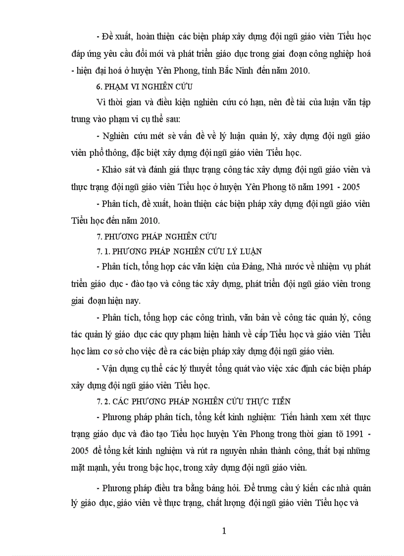 image for page Một số biện pháp xây dựng đội ngũ GV Tiểu học huyện Yên Phong tỉnh Bắc Ninh đến năm 2010