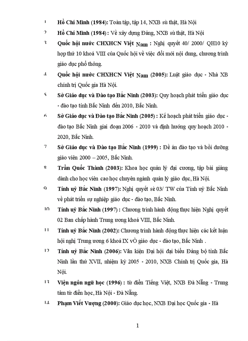 image for page Một số biện pháp xây dựng đội ngũ GV Tiểu học huyện Yên Phong tỉnh Bắc Ninh đến năm 2010