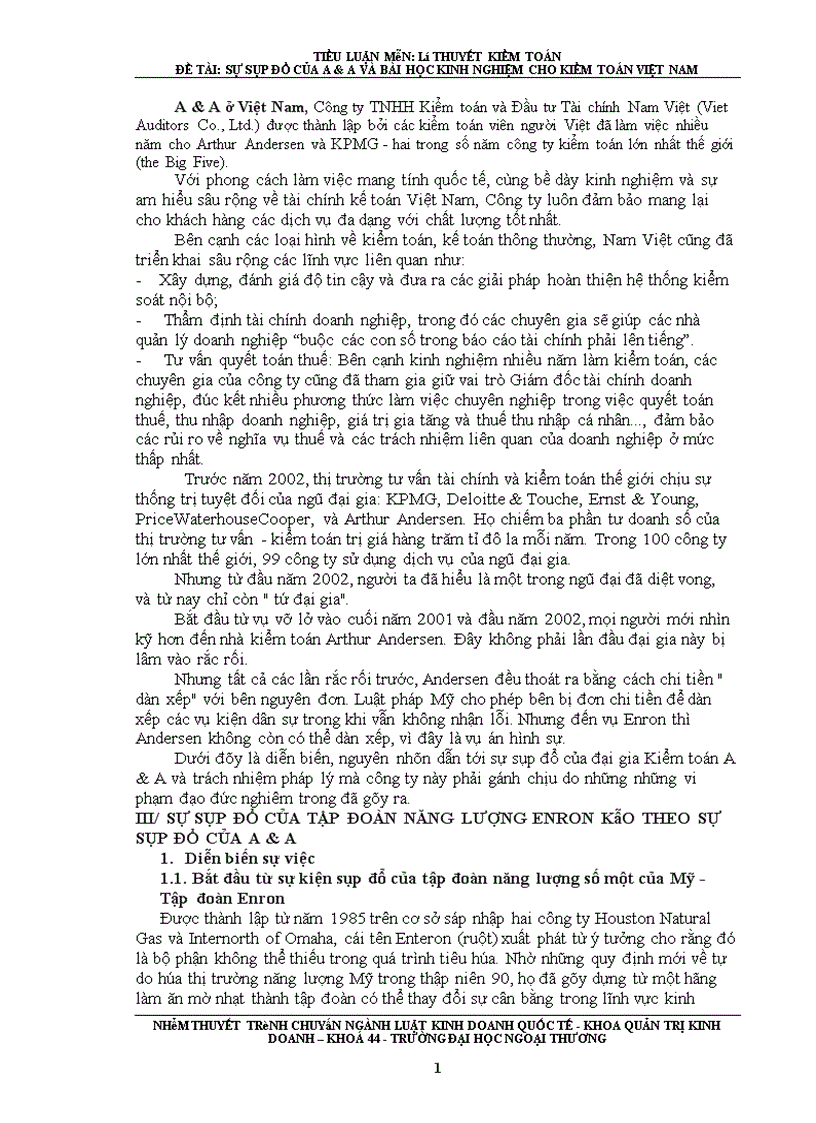 image for page SỰ SỤP ĐỔ CỦA A A VÀ BÀI HỌC KINH NGHIỆM CHO KIỂM TOÁN VIỆT NAM