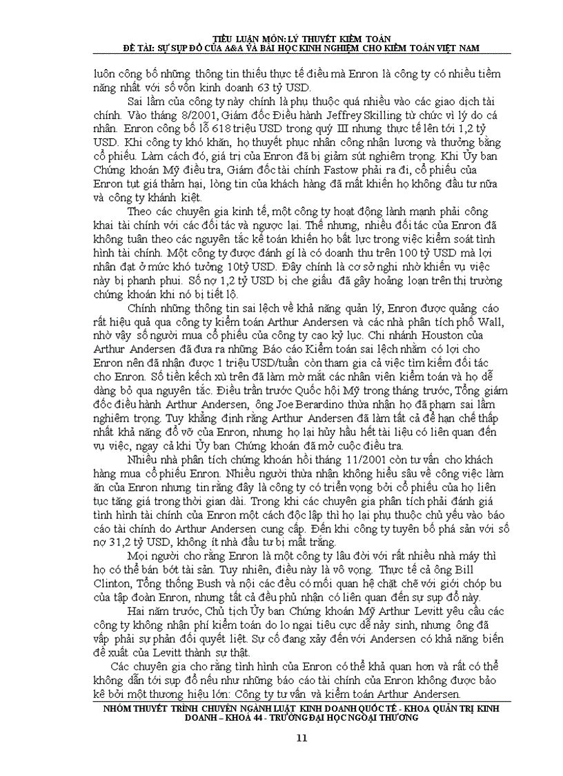 image for page SỰ SỤP ĐỔ CỦA A A VÀ BÀI HỌC KINH NGHIỆM CHO KIỂM TOÁN VIỆT NAM