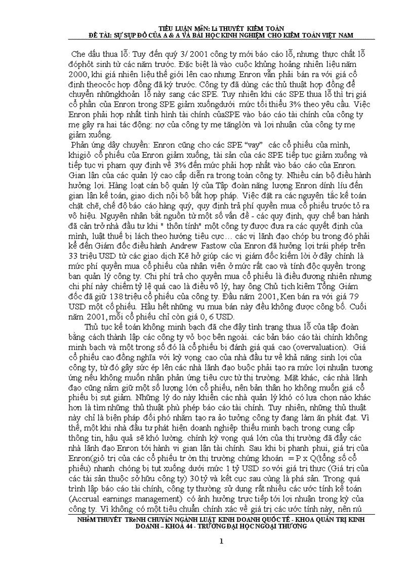 image for page SỰ SỤP ĐỔ CỦA A A VÀ BÀI HỌC KINH NGHIỆM CHO KIỂM TOÁN VIỆT NAM