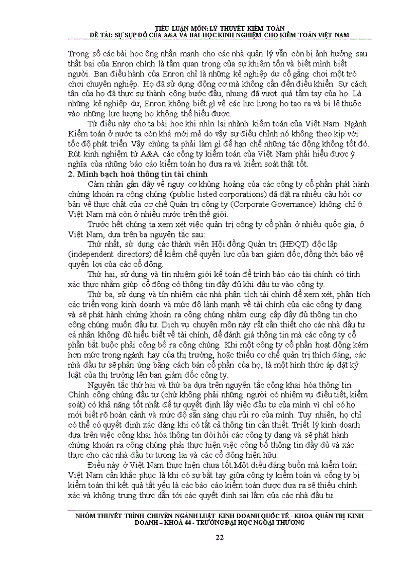 image for page SỰ SỤP ĐỔ CỦA A A VÀ BÀI HỌC KINH NGHIỆM CHO KIỂM TOÁN VIỆT NAM