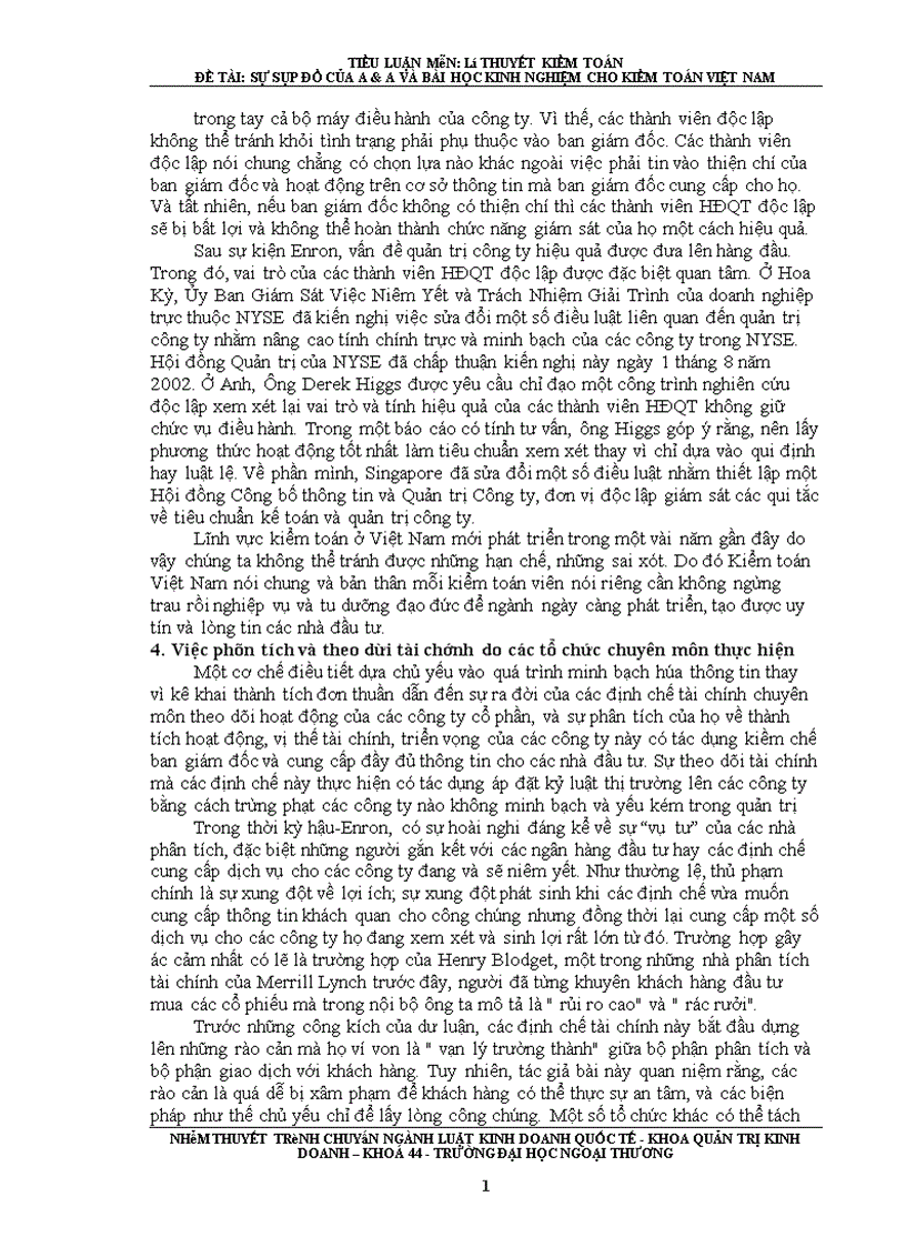image for page SỰ SỤP ĐỔ CỦA A A VÀ BÀI HỌC KINH NGHIỆM CHO KIỂM TOÁN VIỆT NAM