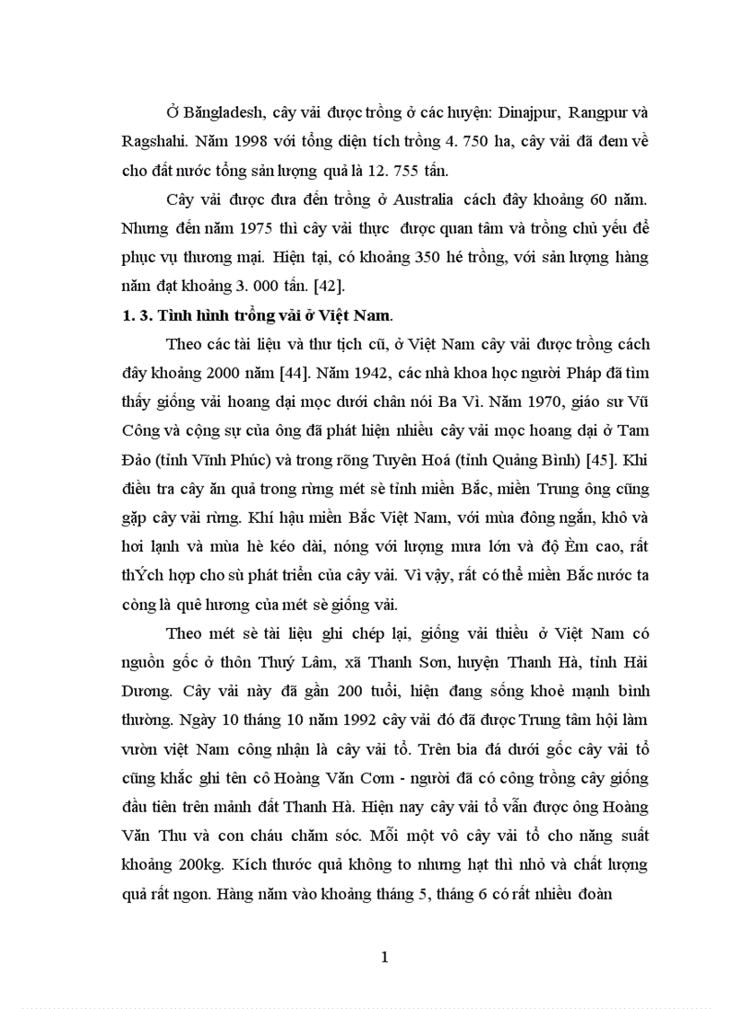 image for page Nghiên cứu ảnh hưởng của một số nhân tố sinh thái tới năng suất và chất lượng của cây vải thiều litchichinensis Sonn 1