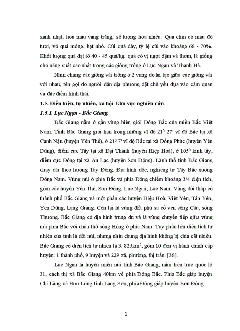 image for page Nghiên cứu ảnh hưởng của một số nhân tố sinh thái tới năng suất và chất lượng của cây vải thiều litchichinensis Sonn 1