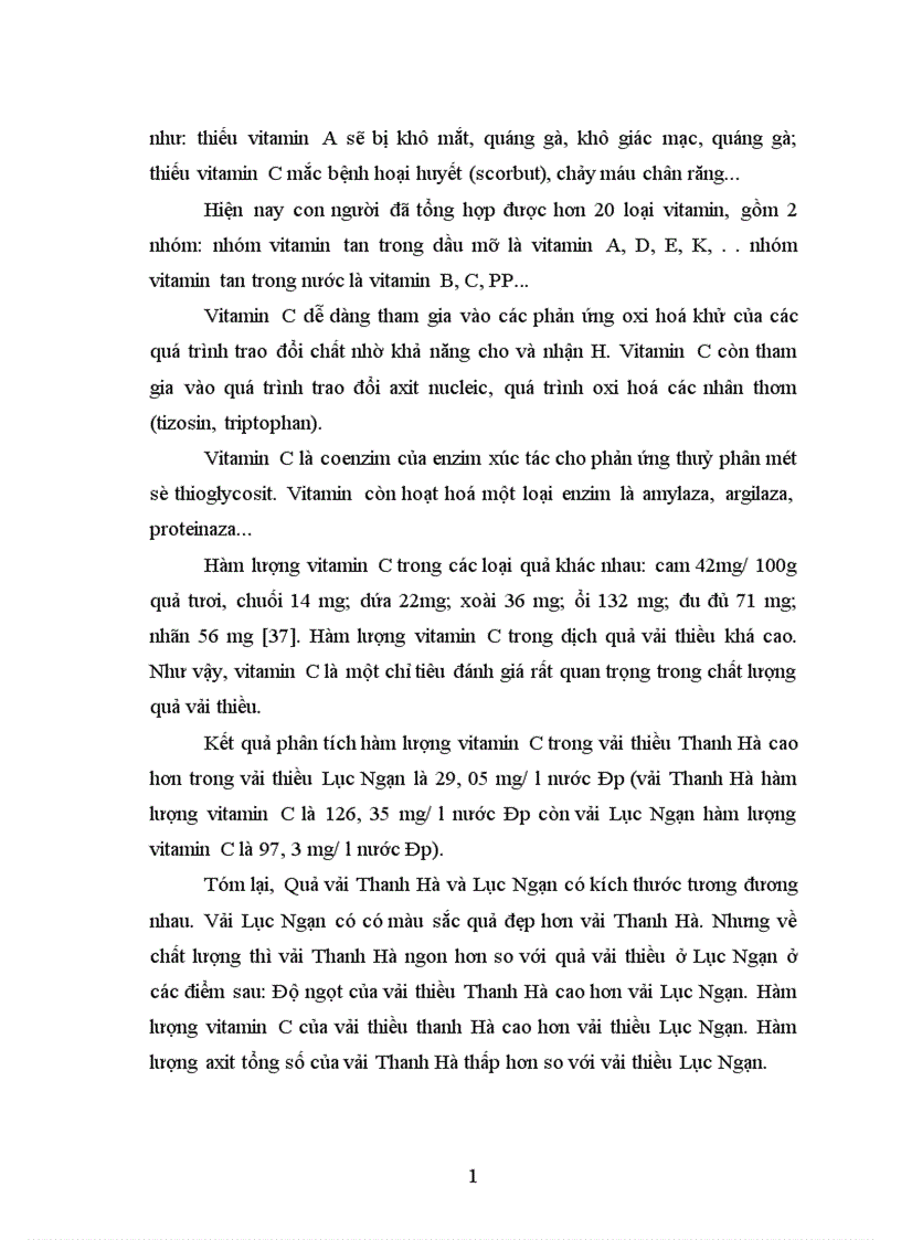 image for page Nghiên cứu ảnh hưởng của một số nhân tố sinh thái tới năng suất và chất lượng của cây vải thiều litchichinensis Sonn 1