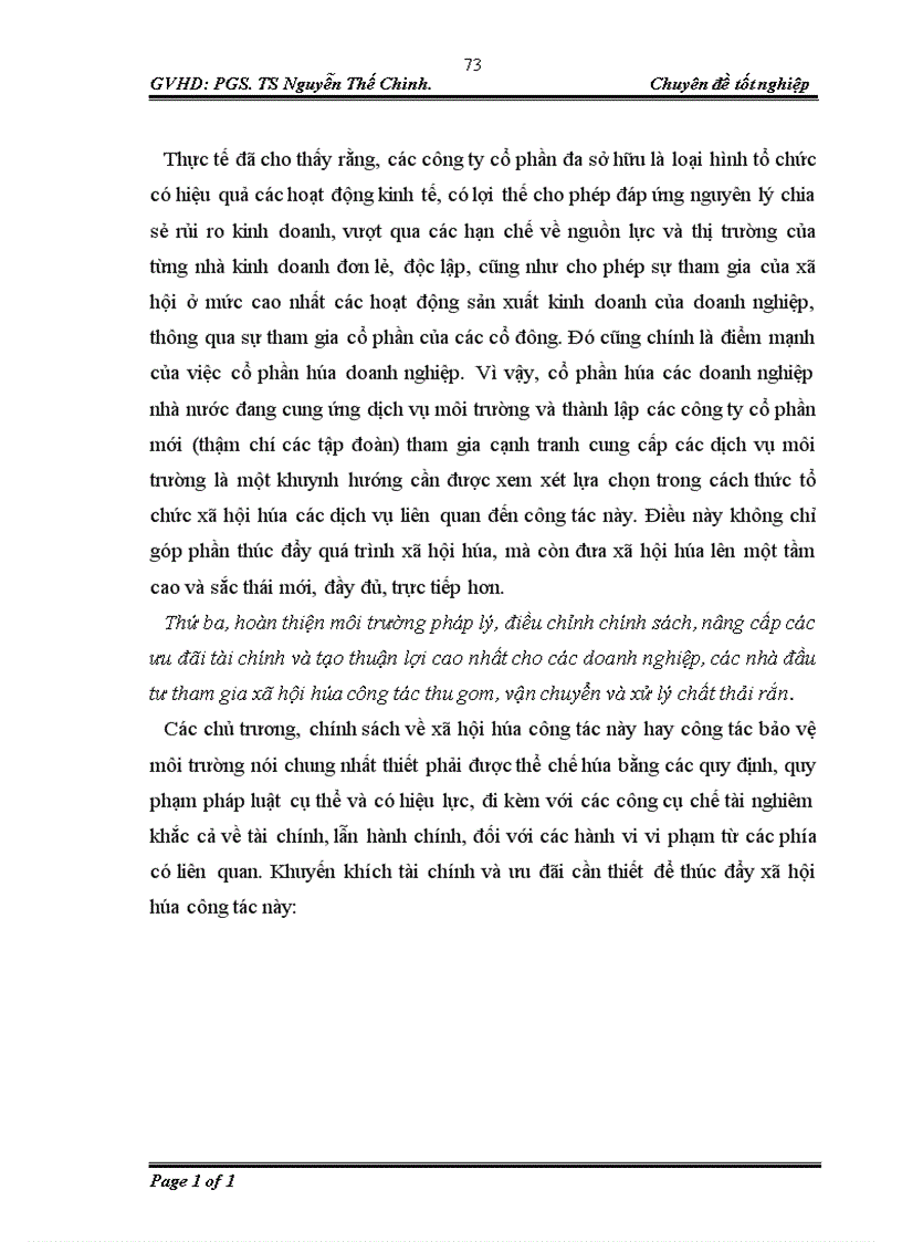 image for page Đánh giá hiệu quả của mô hình thực hiện xã hội hoá công tác thu gom vận chuyển xử lý chất thải rắn tại quận Tây Hồ 1