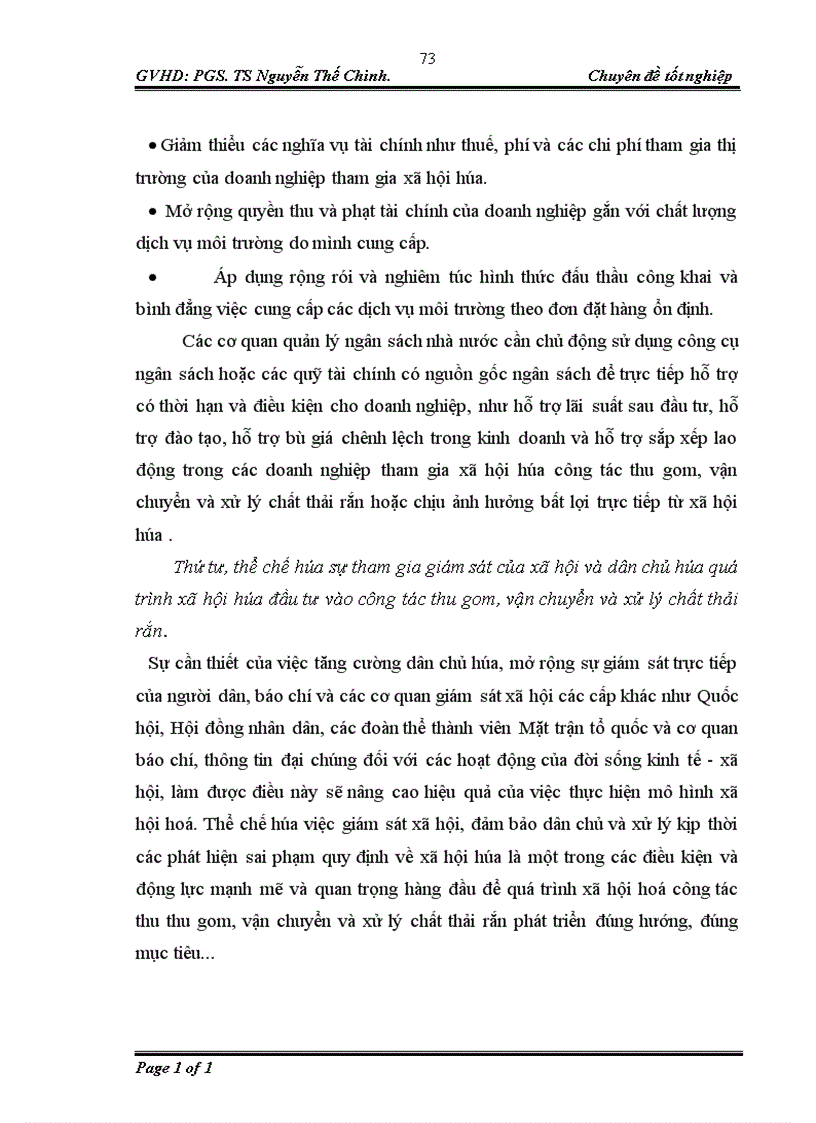 image for page Đánh giá hiệu quả của mô hình thực hiện xã hội hoá công tác thu gom vận chuyển xử lý chất thải rắn tại quận Tây Hồ 1