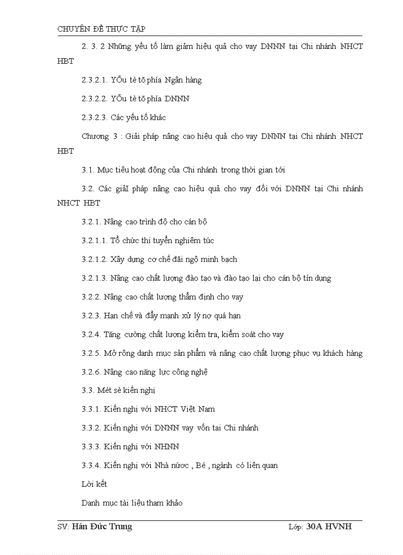 image for page Giải pháp nâng cao hiệu quả cho vay đối với DNNN tại NHCT chi nhánh Hai Bà Trưng 1