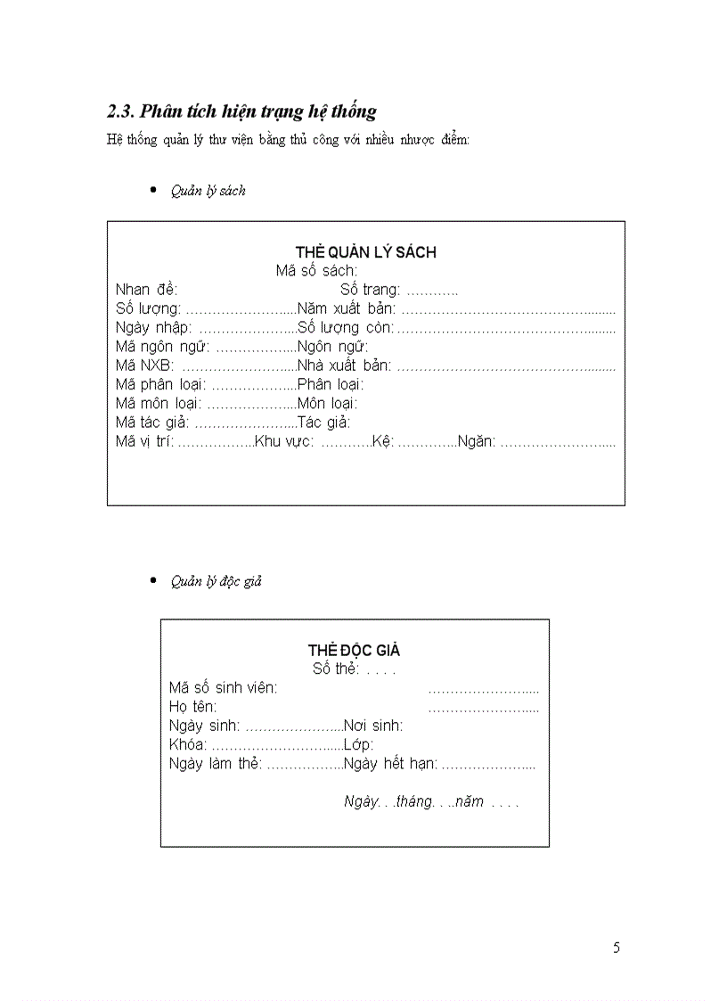 image for page Phân tích thiết kế hệ thống quản lý thư viện trường Đại học Thủy Sản 1
