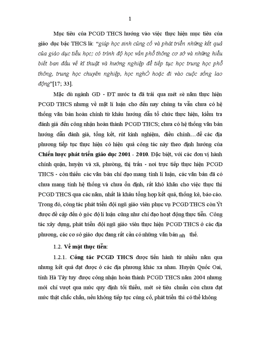 image for page Một số biện pháp phát triển Đội ngũ giáo viên thực hiện Phổ cập Giáo dục Trung Học Cơ Sở huyện Quốc Oai tỉnh Hà Tây 1