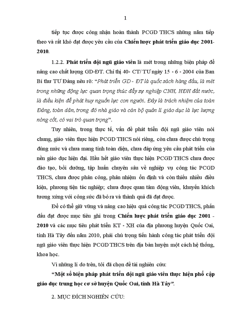 image for page Một số biện pháp phát triển Đội ngũ giáo viên thực hiện Phổ cập Giáo dục Trung Học Cơ Sở huyện Quốc Oai tỉnh Hà Tây 1