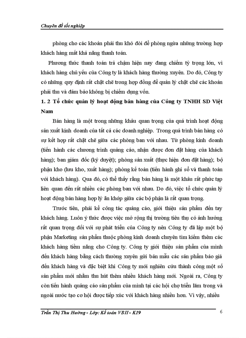 image for page Hoàn thiện kế toán bán hàng tại Công ty TNHH SD Việt Nam 1