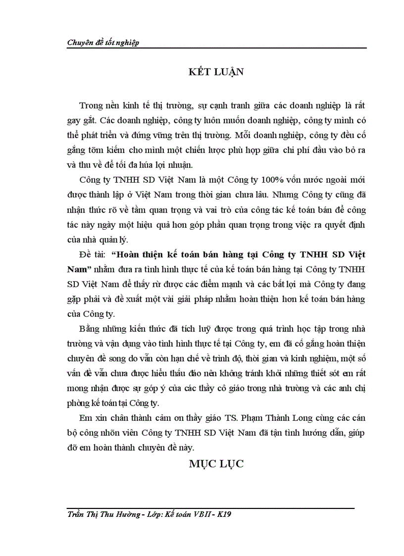 image for page Hoàn thiện kế toán bán hàng tại Công ty TNHH SD Việt Nam 1