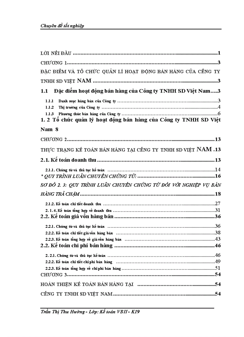 image for page Hoàn thiện kế toán bán hàng tại Công ty TNHH SD Việt Nam 1