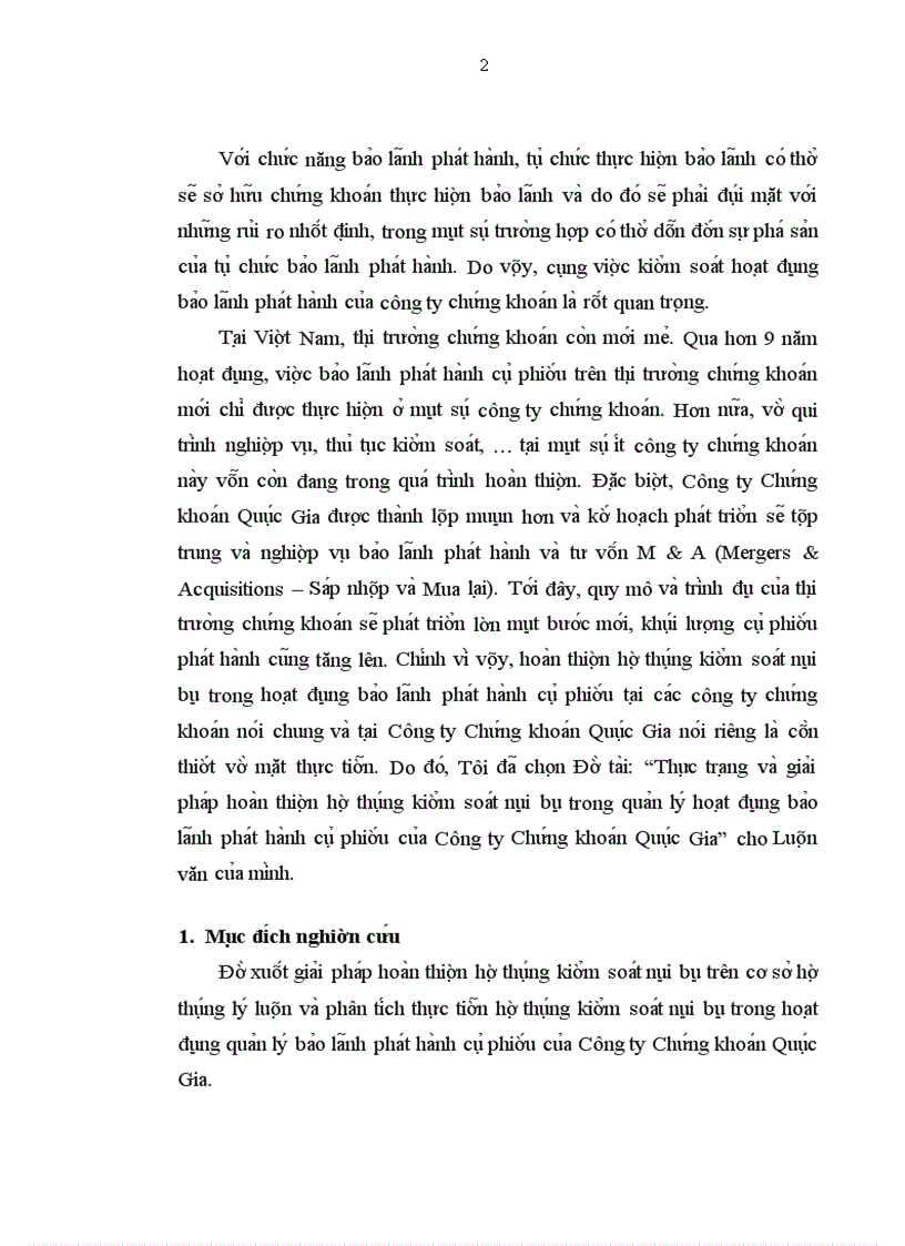 image for page Thư c tra ng va gia i pha p hoa n thiê n hê thô ng kiê m soa t nô i bô trong qua n ly hoa t đô ng ba o la nh pha t ha nh cô phiê u cu a Công ty Chư ng khoa n Quô c Gia