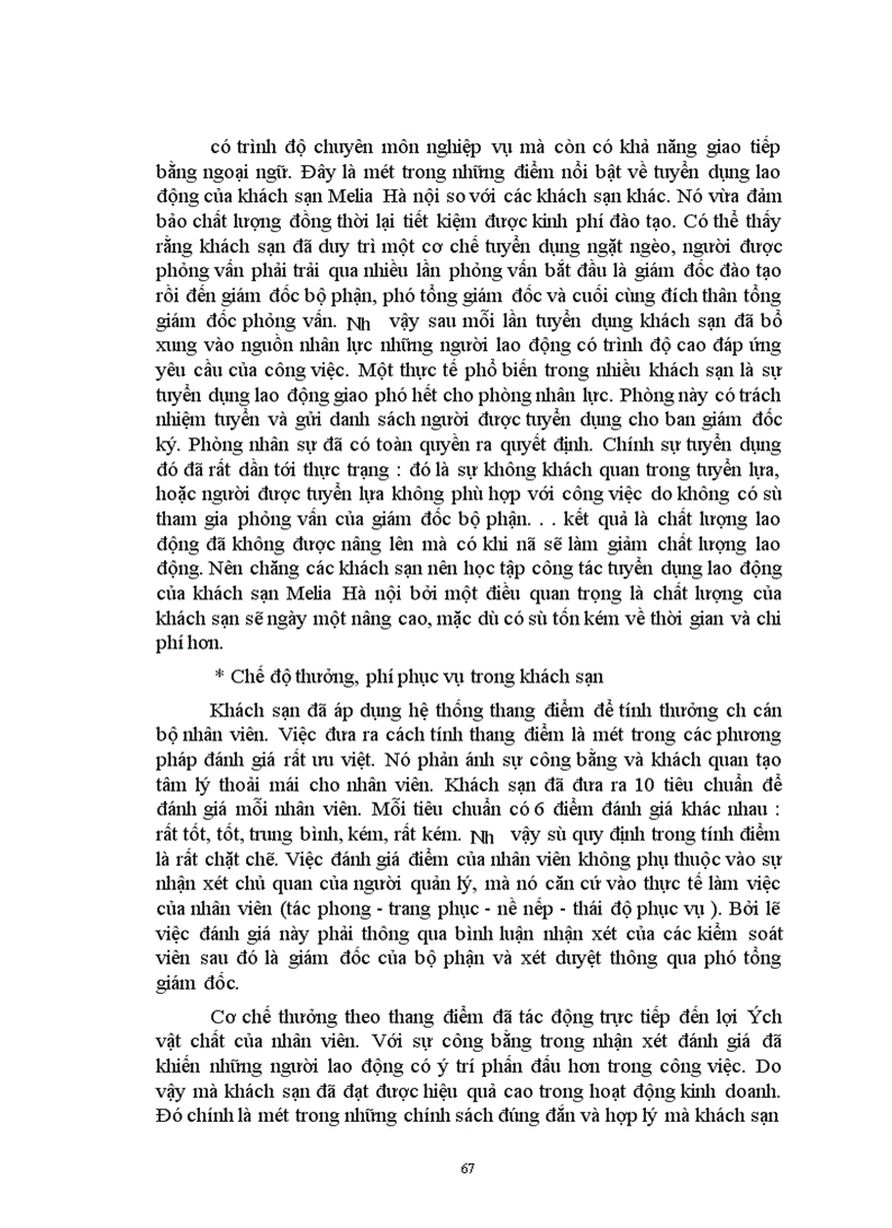 image for page Quản trị nhân lực tại khách sạn Melia Hà nội Thực trạng và giải pháp 1