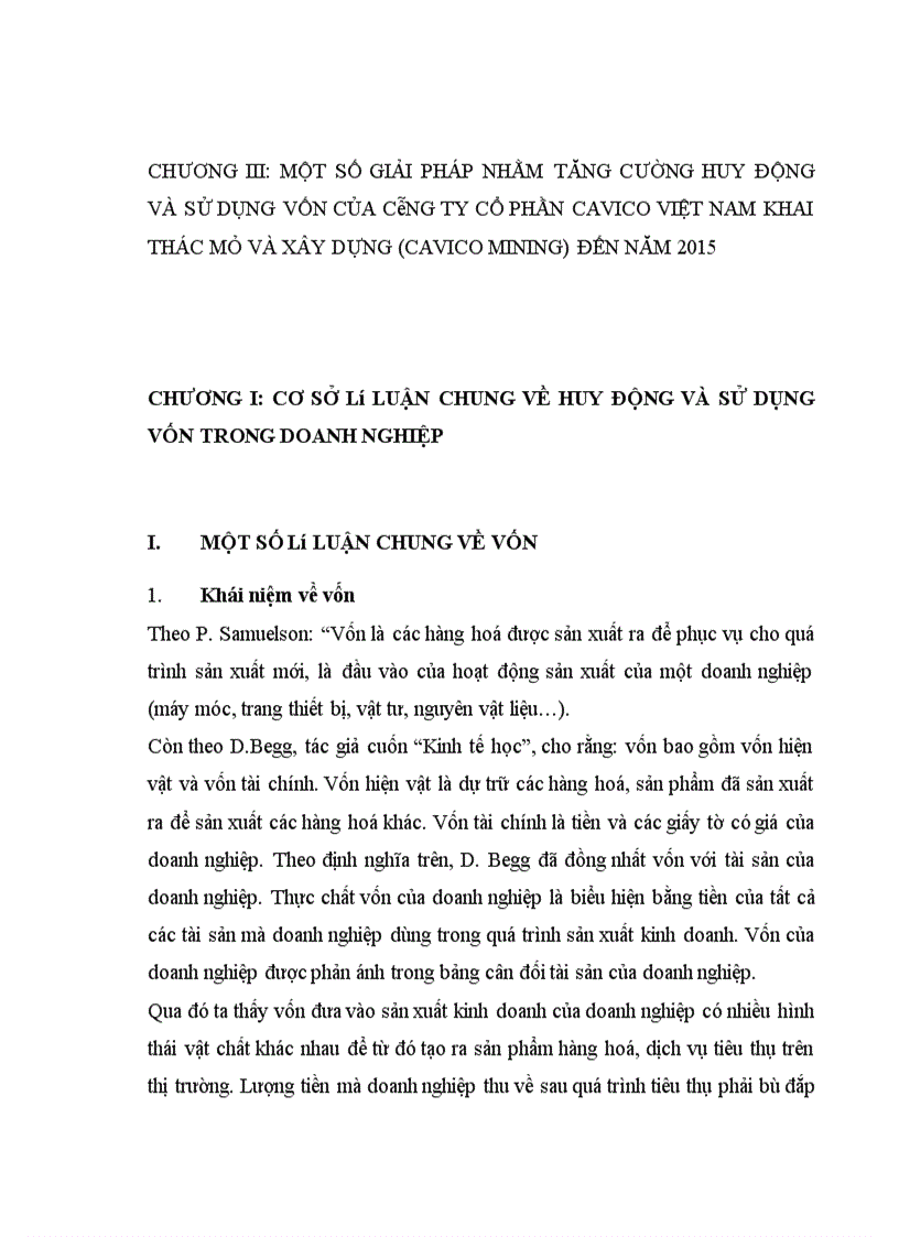 image for page Thực trạng và giải pháp cho việc sử dụng hiệu quả nguồn vốn chủ sở hữu của công ty cổ phần Cavico Việt Nam khai thác mỏ và xây dựng