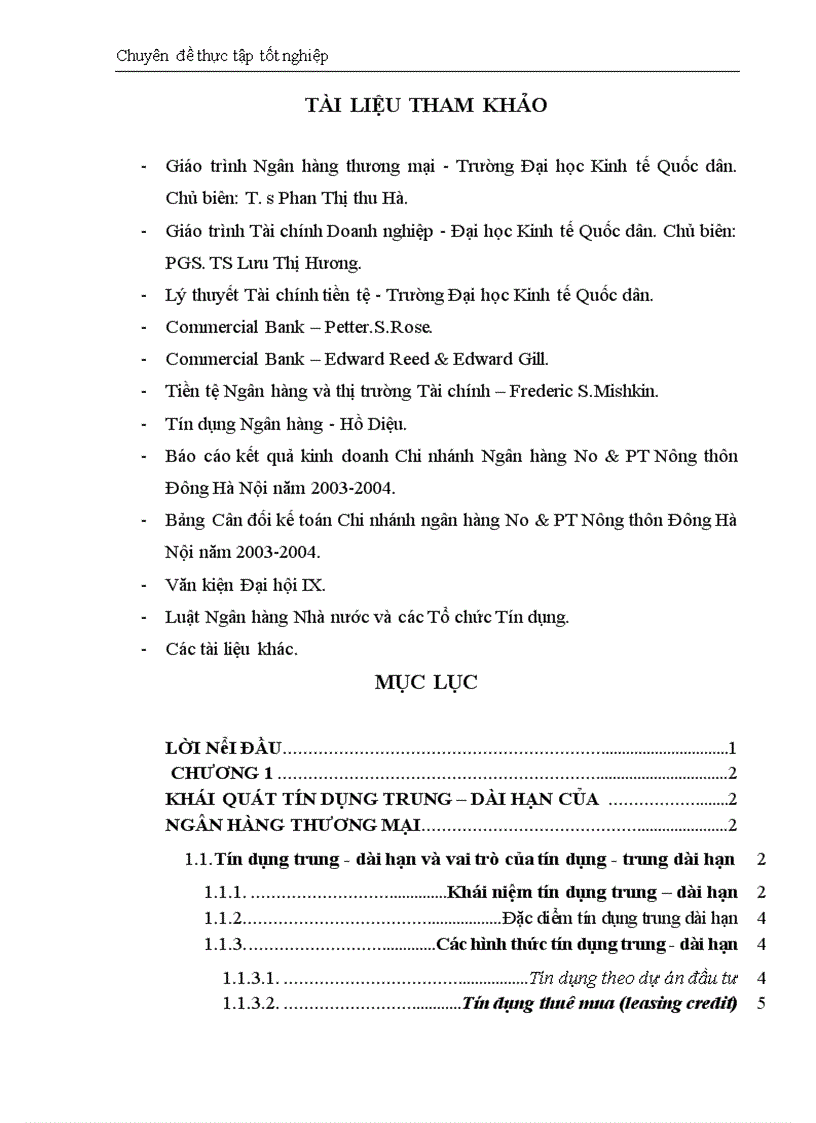 image for page Thực trạng và giải pháp đối với tín dụng trung dài hạn tại chi nhánh Ngân Hàng No PTNT Đông Hà Nội 1