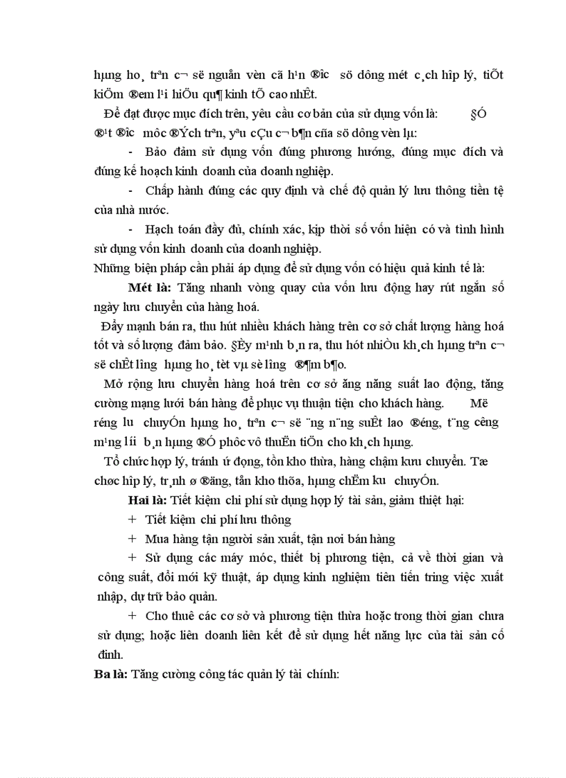 image for page Một số biện pháp nâng cao hiệu quả sử dụng vốn kinh doanh tại Công ty Tạp phẩm và bảo hộ lao động 1