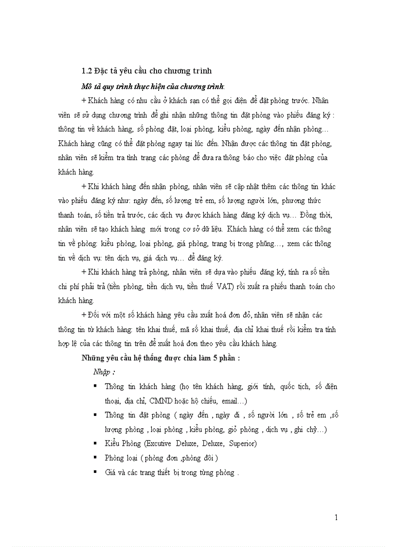 image for page Phân tích và thiết kế phần mềm quản lý khách sạn