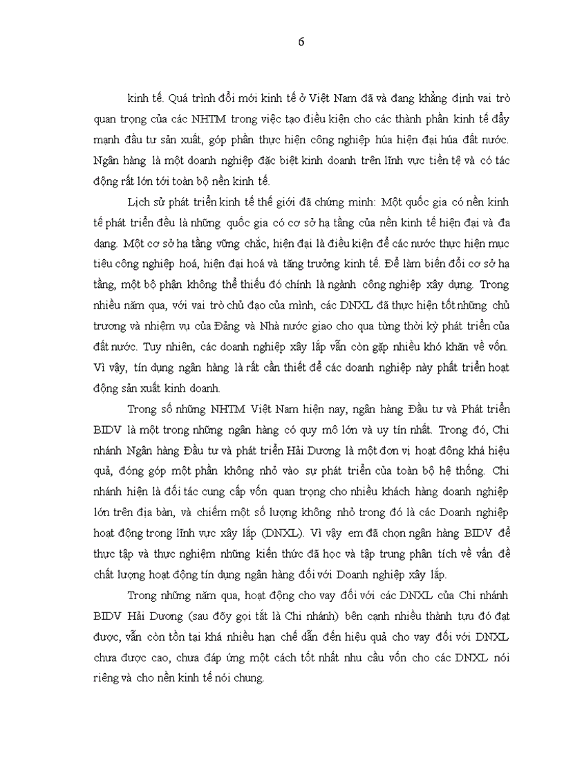 image for page Hoàn thiện quy trình quản lý hoạt động tín dụng đối với doanh nghiệp xây lắp tại Chi nhánh Ngân hàng đầu tư và phát triển Hải Dương