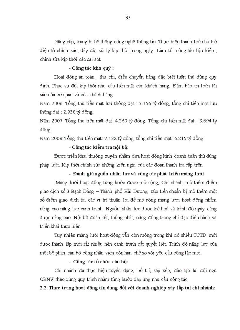 image for page Hoàn thiện quy trình quản lý hoạt động tín dụng đối với doanh nghiệp xây lắp tại Chi nhánh Ngân hàng đầu tư và phát triển Hải Dương
