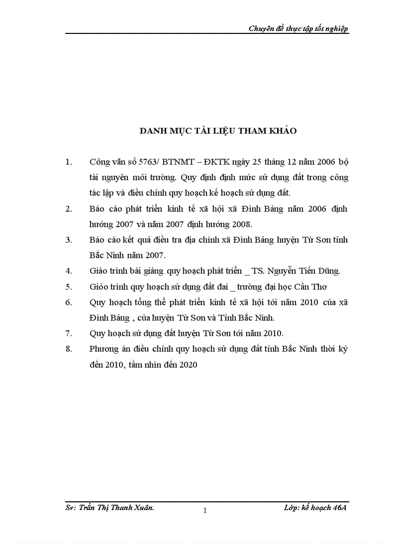 image for page Quy hoạch sử dụng đất cho phát triển kinh tế xã hội cấp địa phương ví dụ nghiên cứu tại xã Đình Bảng huyện Từ Sơn tỉnh Bắc Ninh giai đoạn 2008 2015