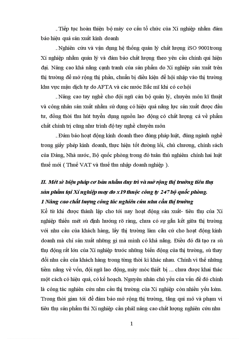 image for page Phân tích thực trạng về thị trường tiêu thụ sản phẩm ở Xí nghiệp may đo x19 thược công ty 247 bộ quốc phòng