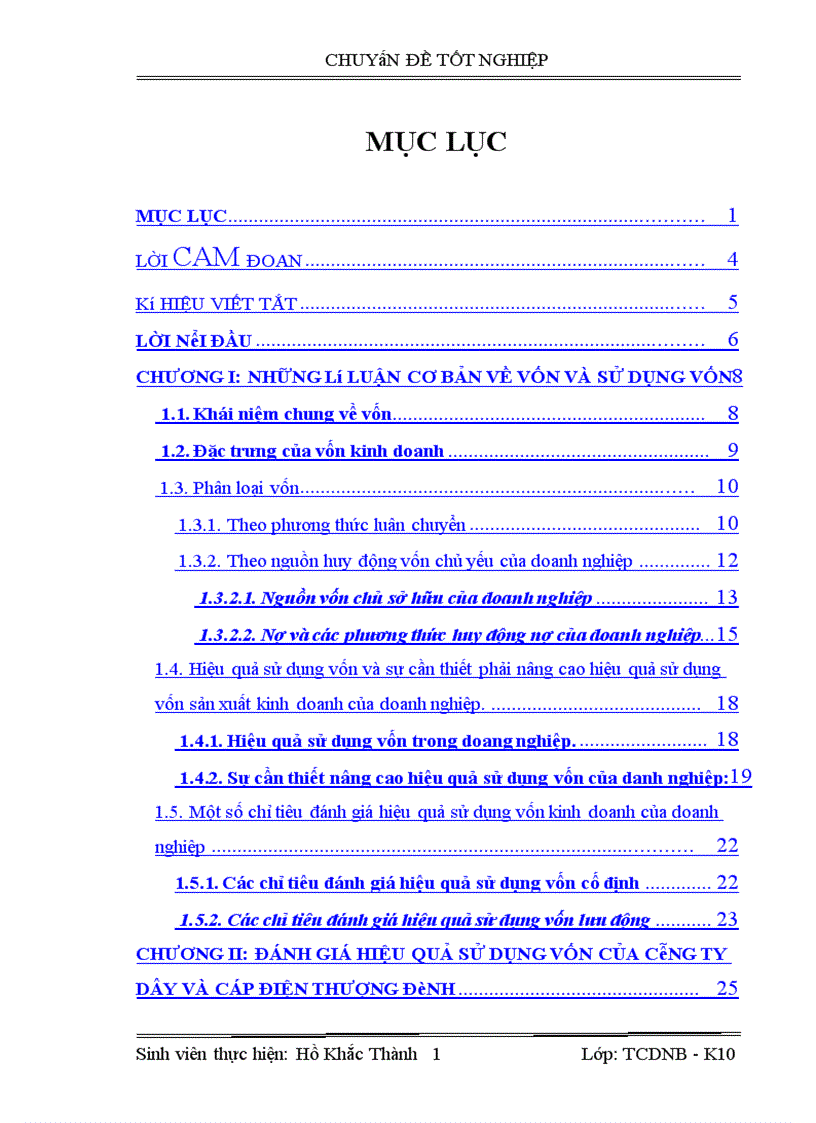 image for page Đánh giá hiệu quả sử dụng vốn của Công ty dây và cáp điện Thượng Đình