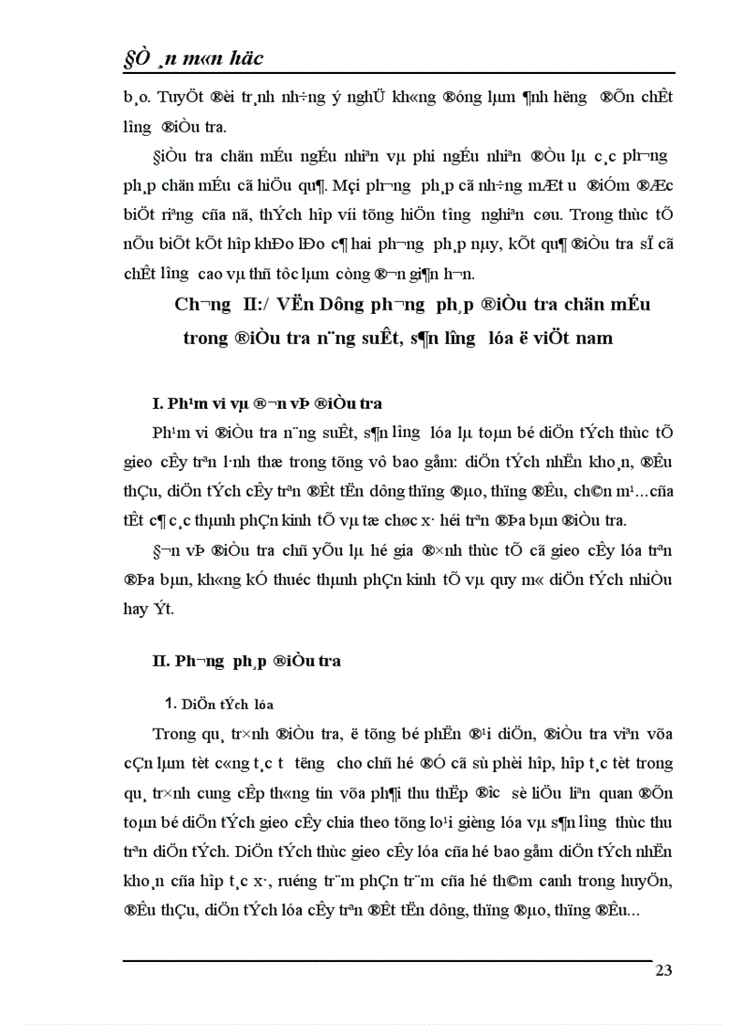 image for page Vận dụng phương pháp điều tra chọn mẫu để điều tra năng suất và sản lượng lúa