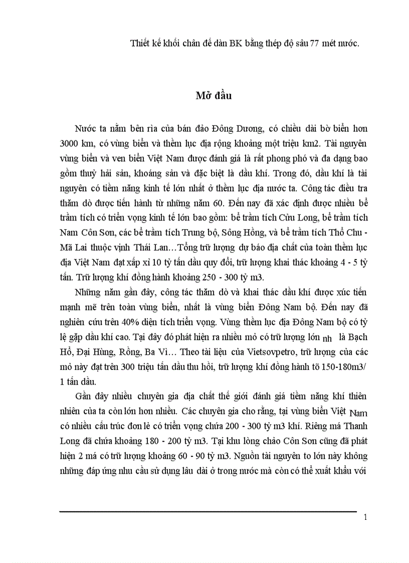 image for page Thiết kế khối chân đế dàn BK bằng thép độ sâu mét nước