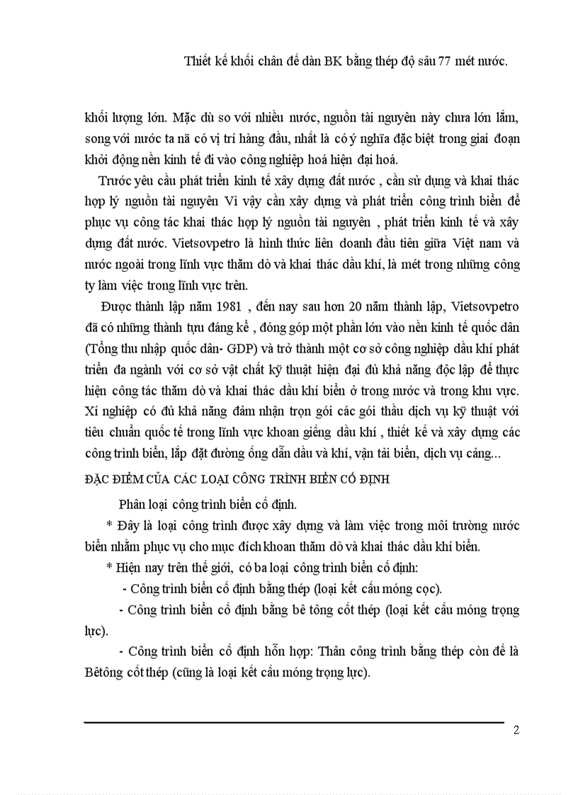 image for page Thiết kế khối chân đế dàn BK bằng thép độ sâu mét nước